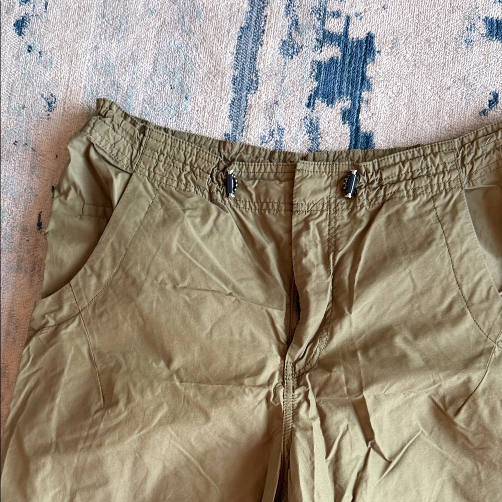 Anthropologie Olive Green Drawstring Jogger Pants - Picture 3 of 8